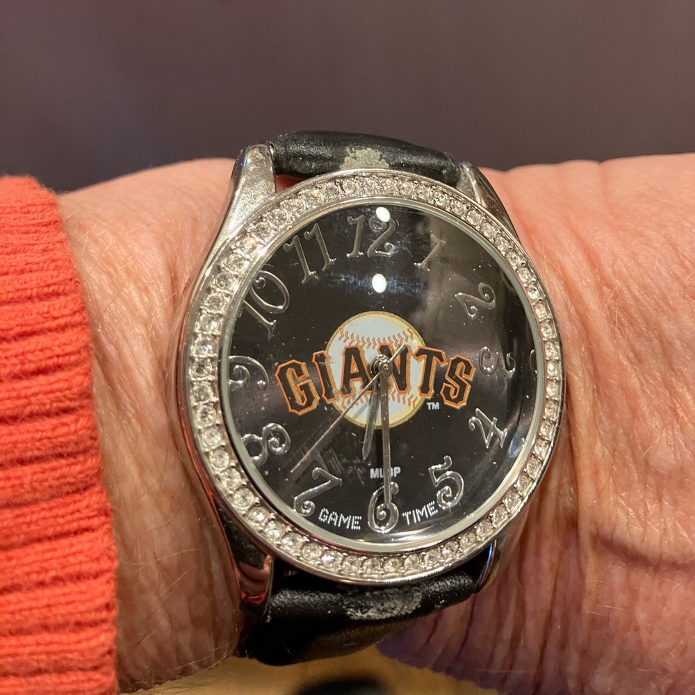 San Francisco Giants baseball bling watch made by game time